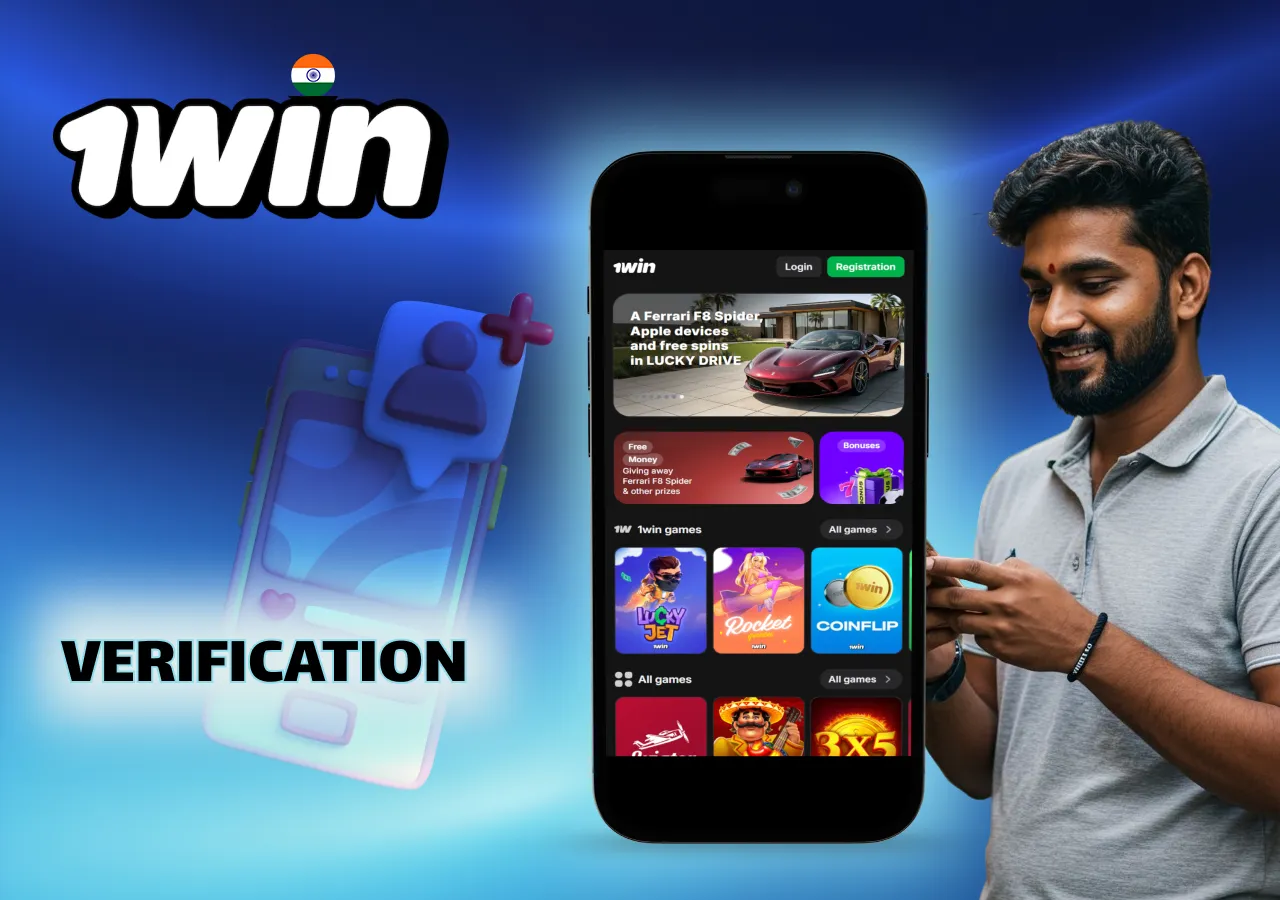 The identity verification process at 1win to ensure account security.